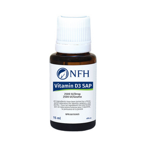 NFH Vitamin D3 SAP Liquid 2500IU bottle