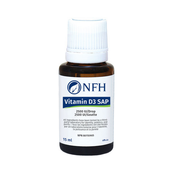 NFH Vitamin D3 SAP Liquid 2500IU bottle