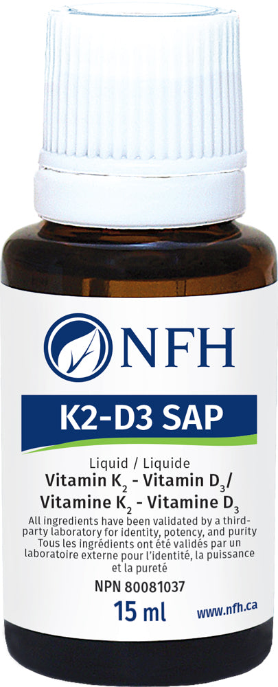 NFH K2-D3 SAP, vitamin K2 & D3, 15 mL