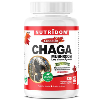 Nutridom Canadian Chaga Mushroom 360mg (120 Veggie Capsules)