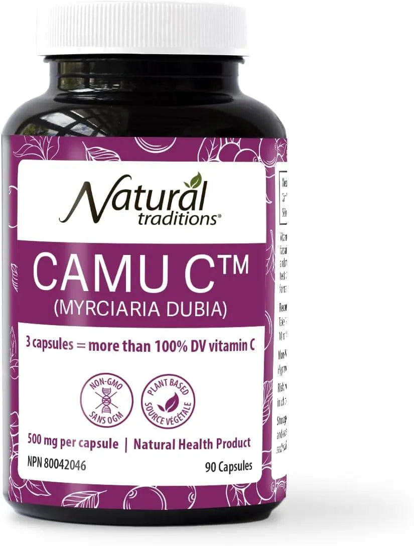 Natural CAMU C (Myrciaria dubia) 500 mg, 90 capsules