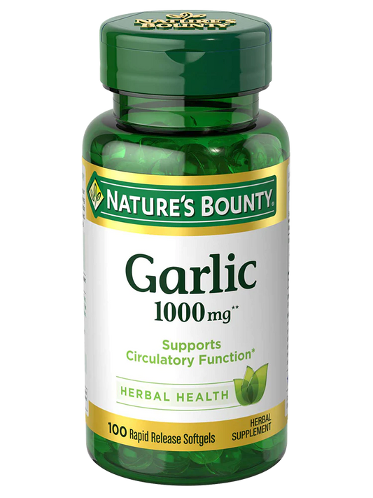 Nature's Bounty Garlic 1000mg, 100 Softgels