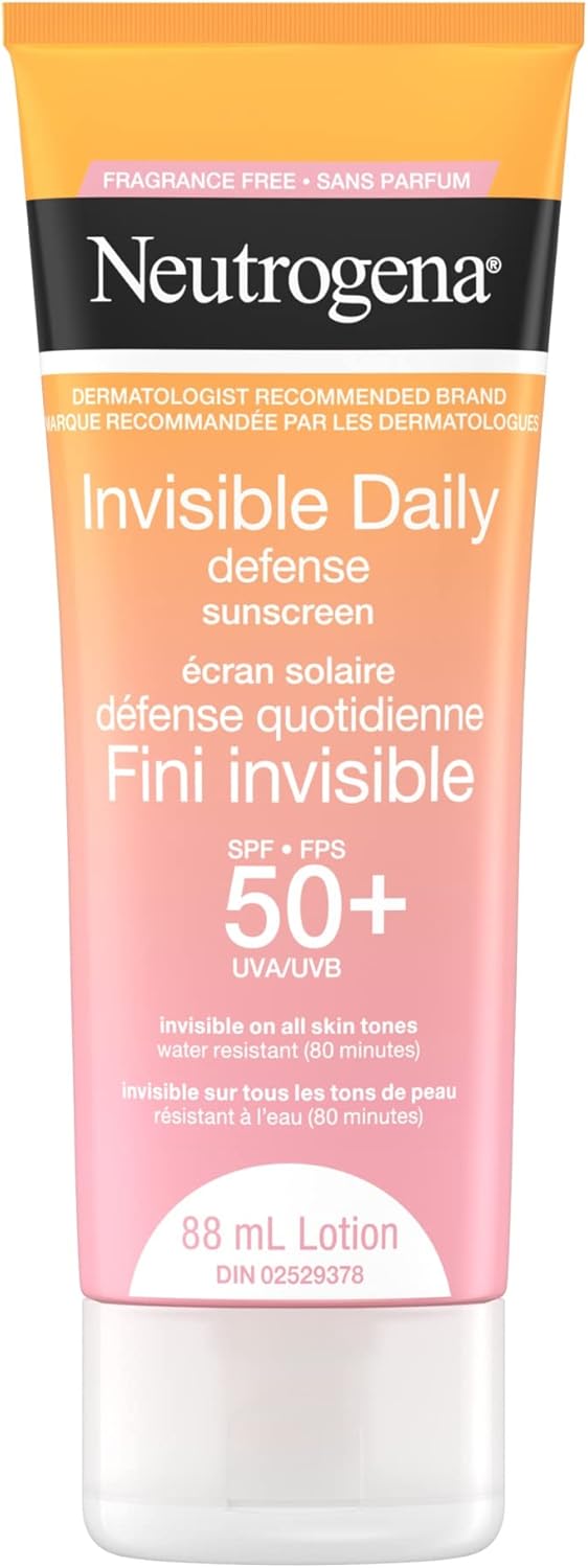 Neutrogena Invisible Daily Defense Fragrance-Free Sunscreen Lotion SPF 50+, 88 mL
