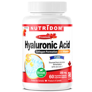 Nutridom Hyaluronic Acid with Vitamin C (60 Veggie Capsules)