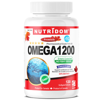 Nutridom Omega 1200, 1000mg,  Fish Oil, 120 Soft gels