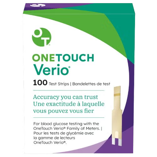 OneTouch Verio Blood Glucose Test Strips, 100 Count