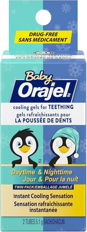 Orajel Baby Daytime & Nighttime Cooling Gels for Teething, 2 Tubes