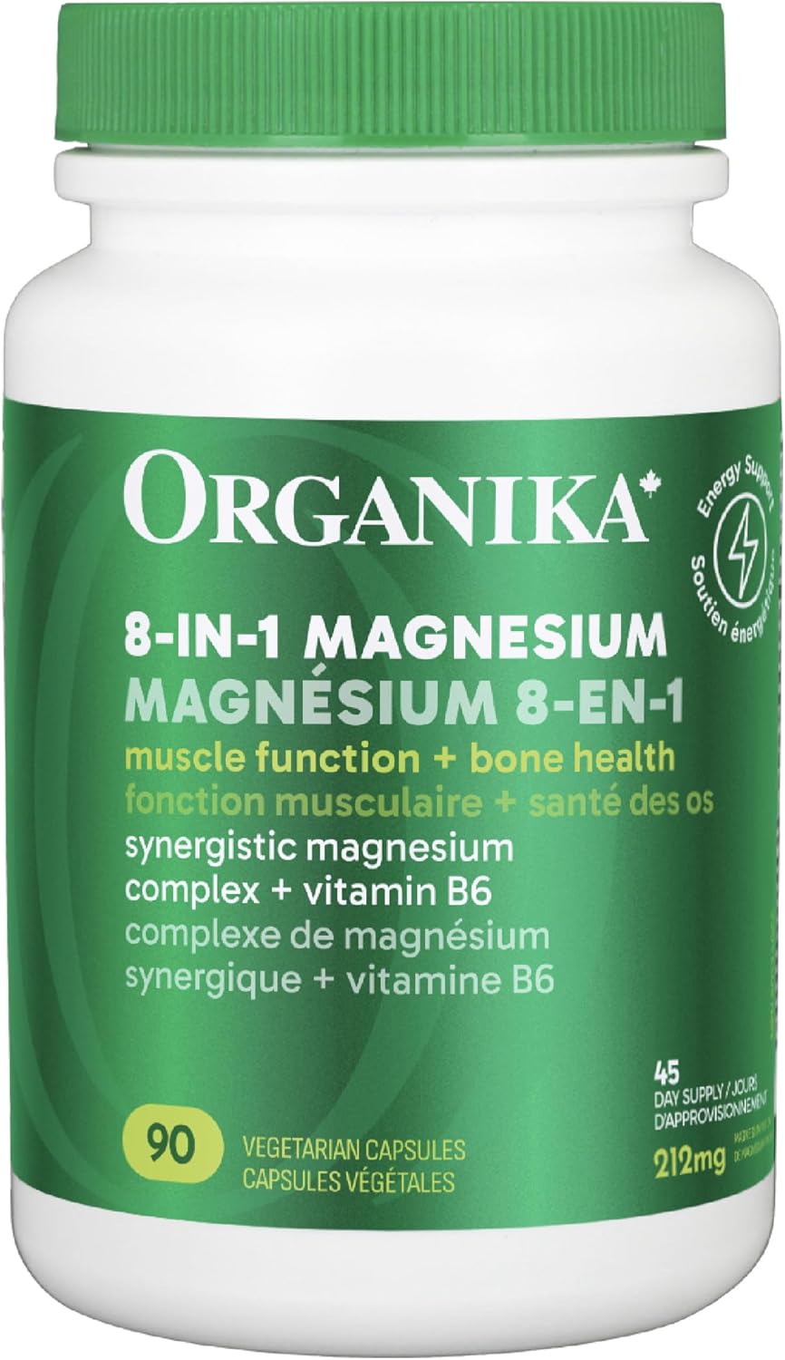 Organika 8-In-1 Magnesium, 90 Vegetarian Capsules