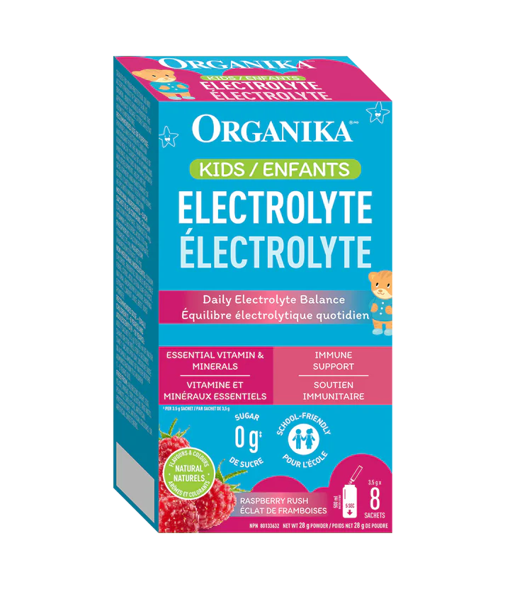 Organika Kids Electrolytes Powder, Strawberry Kiwi, 3.5g x 8 sachets