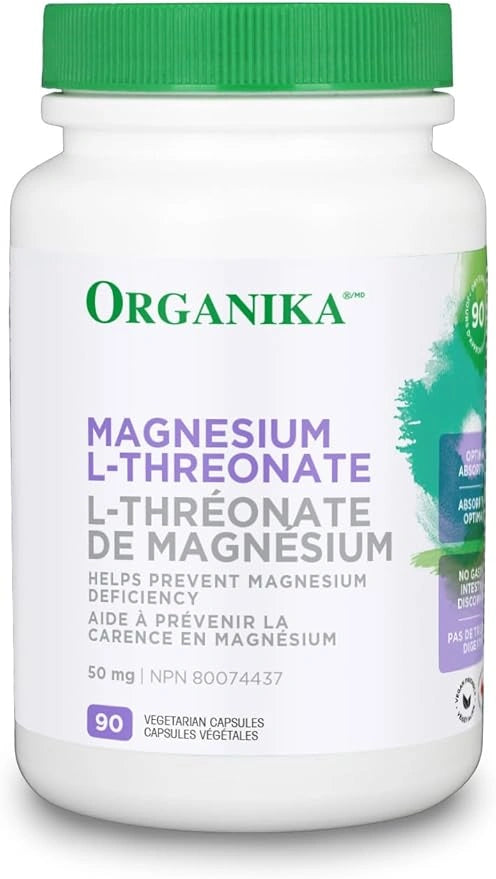 Organika Magnesium L-Threonate, 90 Vegetarian Capsules