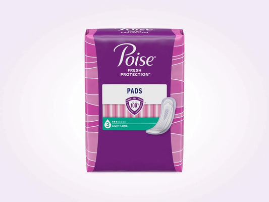 Pads For Bladder Leaks, 3 Drop Light Absorbency, Long Length, 24 Pads