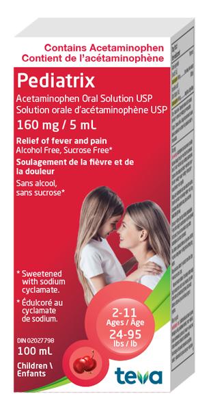Pediatrix Infant Drops 160mg/5mL Acetaminophen , 100 mL