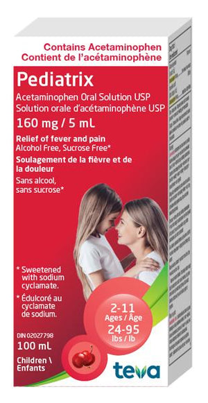 Pediatrix Infant Drops 160mg/5mL Acetaminophen , 100 mL