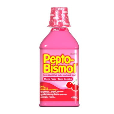 Pepto-Bismol Cherry Liquid – Upset Stomach, Diarrhea & Indigestion Relief (480 mL)