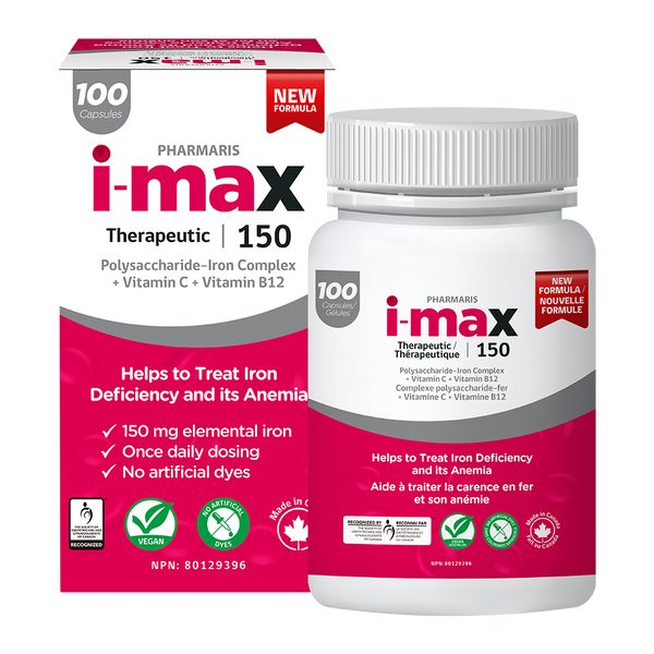 Pharmaris I-Max 150 Iron Supplement Capsules, 100 Capsules