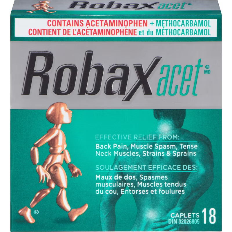 Robaxacet Extra Strength - Back Pain & Muscle Spasm Relief, 18 Caplets