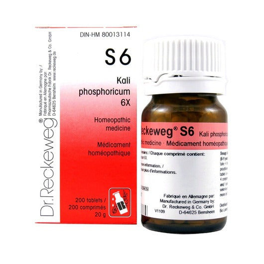 S6 Kali Phosphoricum | Homeopathic Medicine | Schuessler Salt 6X 200 Tablets (20 G)