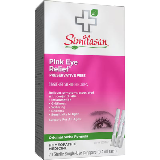 Similasan Pink Eye Relief Monodose Eye Drops, 20 Single Doses of 0.4mL Each