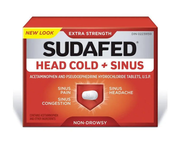 Sudafed® Head Colds+Sinus, 24 Caplet