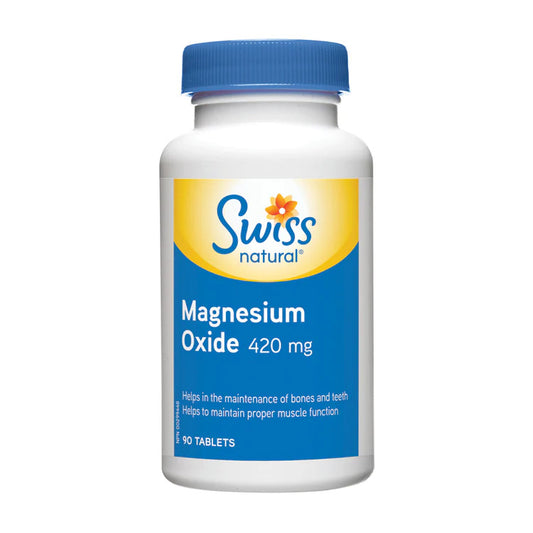 Swiss Natural Magnesium Oxide 420 mg, 90 Tablets