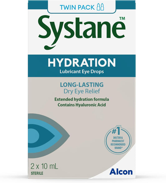 Systane Hydration Lubricant Eye Drops, Twin Pack (2x10 mL)