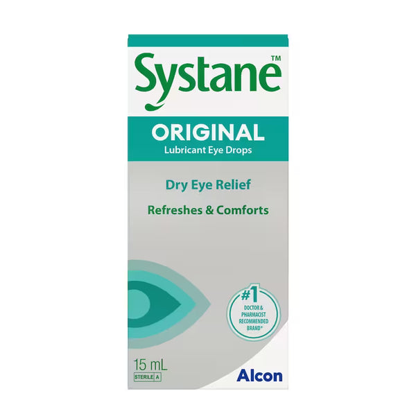 Systane Original Lubricant Eye Drops 15 mL – Fast Relief for Dry, Irritated & Burning Eyes