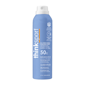 ThinkSport SPF 50 All Sheer Mineral Sunscreen Spray, 177 mL