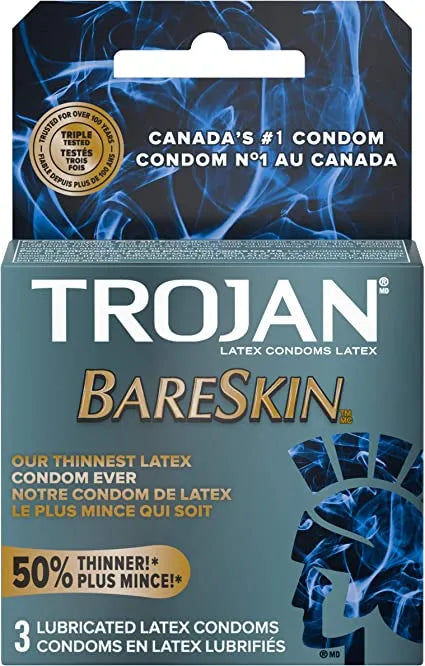 Trojan™ BareSkin™ Lubricated Condoms, 3 ct