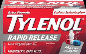 Tylenol Rapid Release, 80 Gelcaps