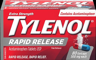 Tylenol Rapid Release, 80 Gelcaps