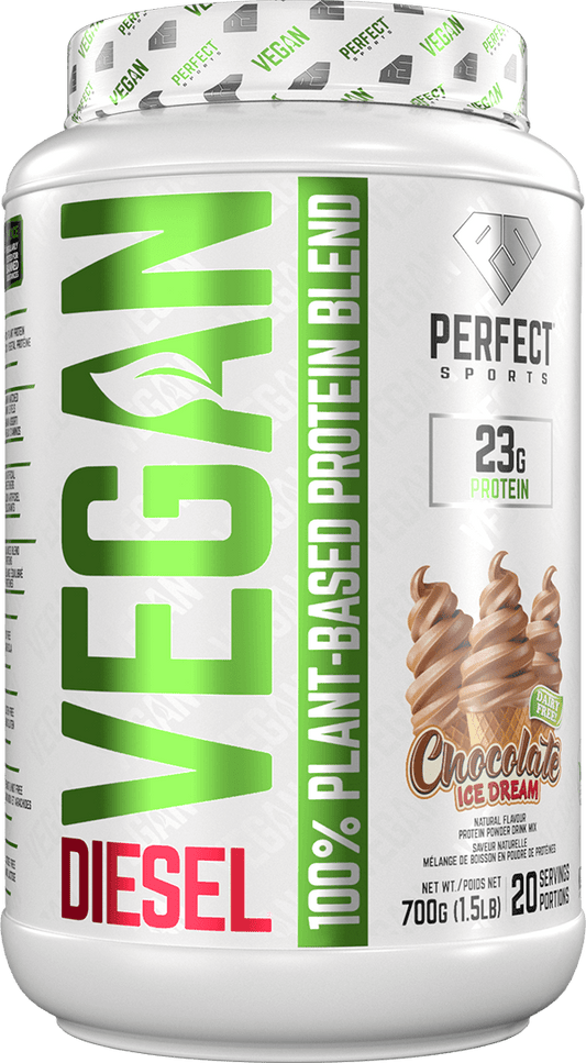 Diesel Vegan 100% Plant Based Protein Powder, Chocolate Ice Dream, 700 g