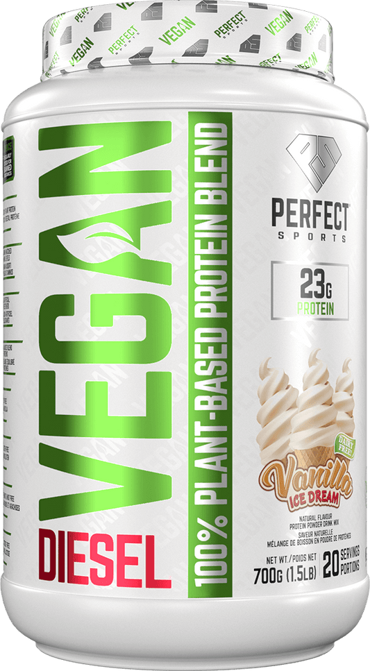 Diesel Vegan 100% Plant Based Protein Powder, Vanilla Ice Dream, 700 g