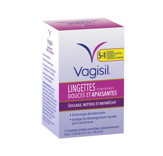 Vagisil® Gentle & Calming Feminine Wipes, 12 Wipes