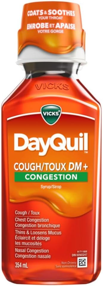 Vicks DayQuil Cough & Congestion Non-Drowsy Liquid, 354 mL