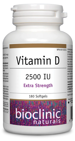 Bioclinic Vitamin D3 Extra Strength 2500 IU, 90 Softgels