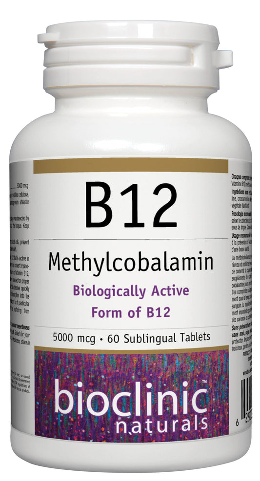Vitamin B12 Methylcobalamin  5000 mcg, 60 sublingual Tablets