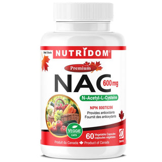 Nutridom NAC 600mg (60 Veggie Capsules)