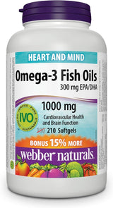 Webber Naturals Omega-3 1000 mg Fish Oil Softgels, 210 Softgels &mdash; view 1