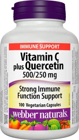 Webber Vitamin C Plus Quercetin 500/250 mg, 100 Vegetarian Capsules
