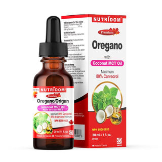 Nutridom Oregano with MCT Oil, 80% Carvacrol, Liquid Drops (30ml)