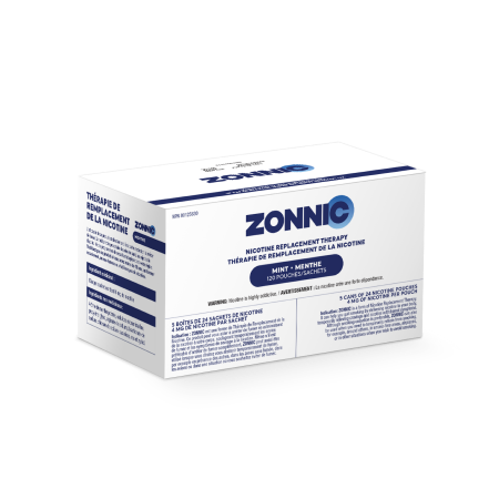 ZONNIC Peppermint Nicotine Pouches 4 mg, 120 Pouches - Pack of 5