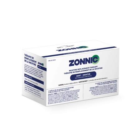 ZONNIC Spearmint Nicotine Pouches 4 mg, 120 Pouches - Pack of 5