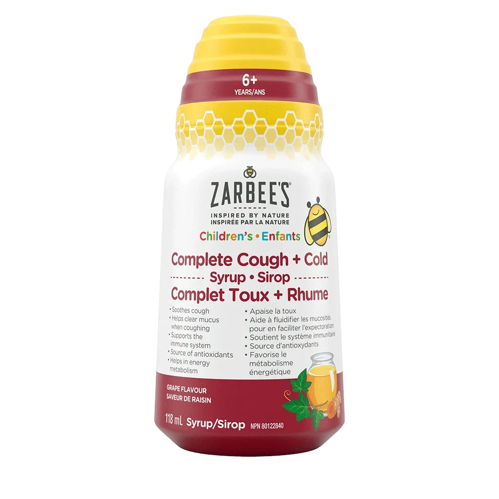 Zarbee's Children’s Complete Cough + Cold Syrup, 118 mL