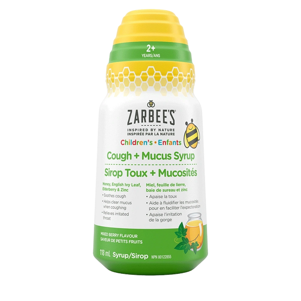 Zarbee's Cough + Mucus Syrup, 118 mL
