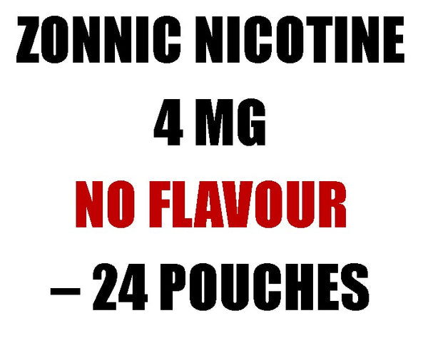 Zonnic Nicotine 4 mg - No Flavoured, 24 Pouches