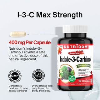 Nutridom Indole-3-Carbinol 400mg (60 Veggie Capsules)