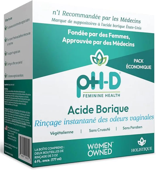 pH-D Feminine Health - Instant Odor Rinse with Boric Acid, 6 FL. OZ