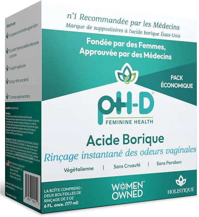 pH-D Feminine Health - Instant Odor Rinse with Boric Acid, 6 FL. OZ