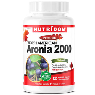 Nutridom North-American Aronia 500mg (2,000mg QCE) (120 Veggie Capsules)