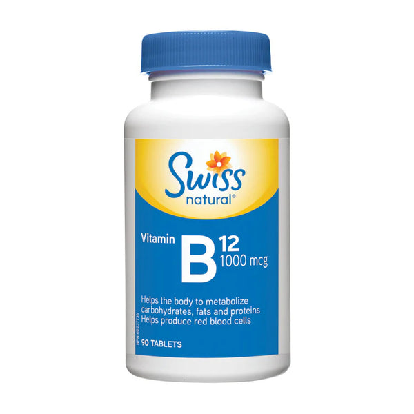 Swiss Natural Vitamin B12 1000 mcg, 90 tablets